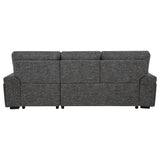  Coaster Furniture Demko 500355 Sleeper Sectional Sofa with Speaker and Storage Chaise - Granite IMAGE 10