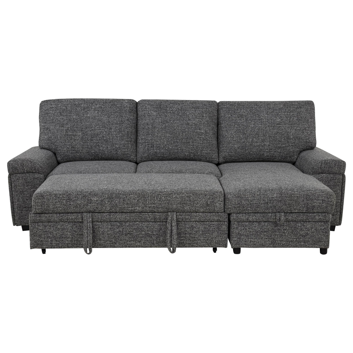  Coaster Furniture Demko 500355 Sleeper Sectional Sofa with Speaker and Storage Chaise - Granite IMAGE 11