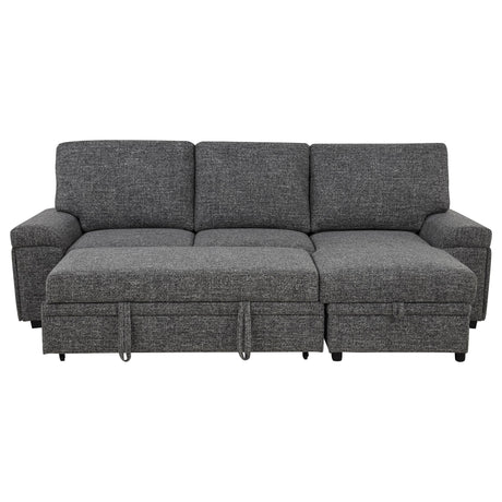  Coaster Furniture Demko 500355 Sleeper Sectional Sofa with Speaker and Storage Chaise - Granite IMAGE 11