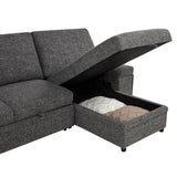  Coaster Furniture Demko 500355 Sleeper Sectional Sofa with Speaker and Storage Chaise - Granite IMAGE 13