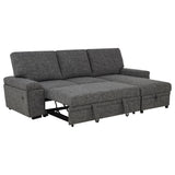  Coaster Furniture Demko 500355 Sleeper Sectional Sofa with Speaker and Storage Chaise - Granite IMAGE 14