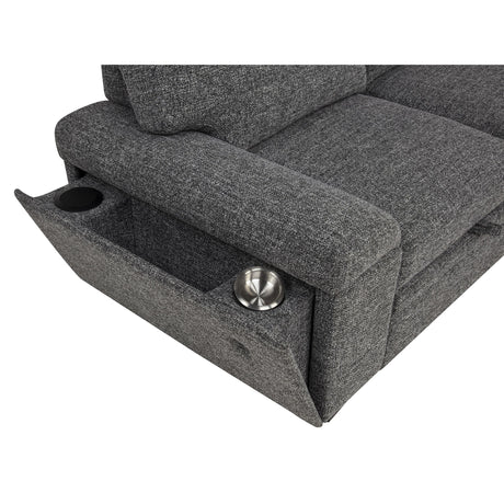  Coaster Furniture Demko 500355 Sleeper Sectional Sofa with Speaker and Storage Chaise - Granite IMAGE 15