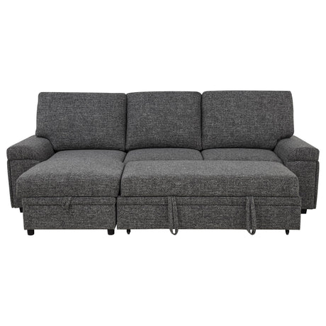 Coaster Furniture Demko 500355 Sleeper Sectional Sofa with Speaker and Storage Chaise - Granite IMAGE 20
