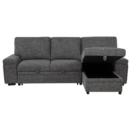  Coaster Furniture Demko 500355 Sleeper Sectional Sofa with Speaker and Storage Chaise - Granite IMAGE 7