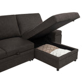  Coaster Furniture Demko 500356 Sleeper Sectional Sofa with Speaker and Storage Chaise - Brown IMAGE 11