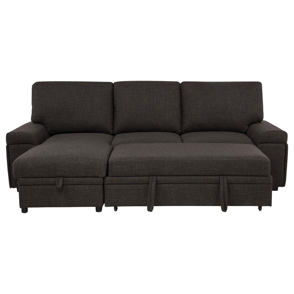  Coaster Furniture Demko 500356 Sleeper Sectional Sofa with Speaker and Storage Chaise - Brown IMAGE 13