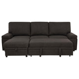  Coaster Furniture Demko 500356 Sleeper Sectional Sofa with Speaker and Storage Chaise - Brown IMAGE 13