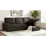  Coaster Furniture Demko 500356 Sleeper Sectional Sofa with Speaker and Storage Chaise - Brown IMAGE 18