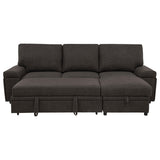  Coaster Furniture Demko 500356 Sleeper Sectional Sofa with Speaker and Storage Chaise - Brown IMAGE 8