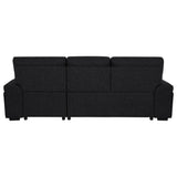  Coaster Furniture Demko 500357 Sleeper Sectional Sofa with Speaker and Storage Chaise - Black IMAGE 10