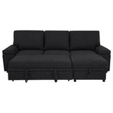  Coaster Furniture Demko 500357 Sleeper Sectional Sofa with Speaker and Storage Chaise - Black IMAGE 11