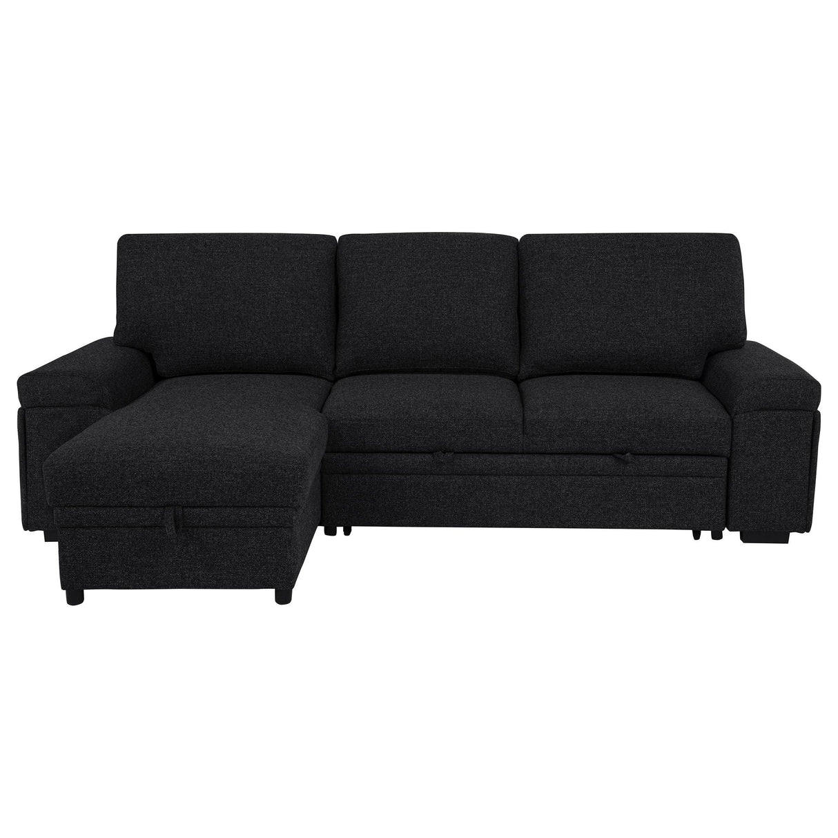  Coaster Furniture Demko 500357 Sleeper Sectional Sofa with Speaker and Storage Chaise - Black IMAGE 13