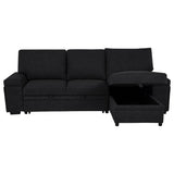  Coaster Furniture Demko 500357 Sleeper Sectional Sofa with Speaker and Storage Chaise - Black IMAGE 8