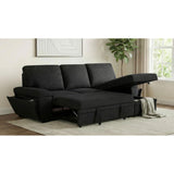  Coaster Furniture Demko 500357 Sleeper Sectional Sofa with Speaker and Storage Chaise - Black IMAGE 9