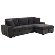  Coaster Furniture Pastrana 500359 Upholstered Sleeper Sectional Sofa RAF Chaise - Grey IMAGE 1