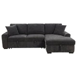  Coaster Furniture Pastrana 500359 Upholstered Sleeper Sectional Sofa RAF Chaise - Grey IMAGE 10