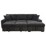  Coaster Furniture Pastrana 500359 Upholstered Sleeper Sectional Sofa RAF Chaise - Grey IMAGE 3