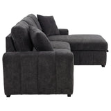  Coaster Furniture Pastrana 500359 Upholstered Sleeper Sectional Sofa RAF Chaise - Grey IMAGE 4