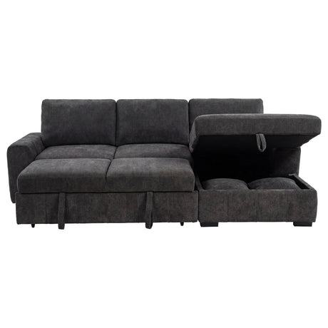  Coaster Furniture Pastrana 500359 Upholstered Sleeper Sectional Sofa RAF Chaise - Grey IMAGE 5