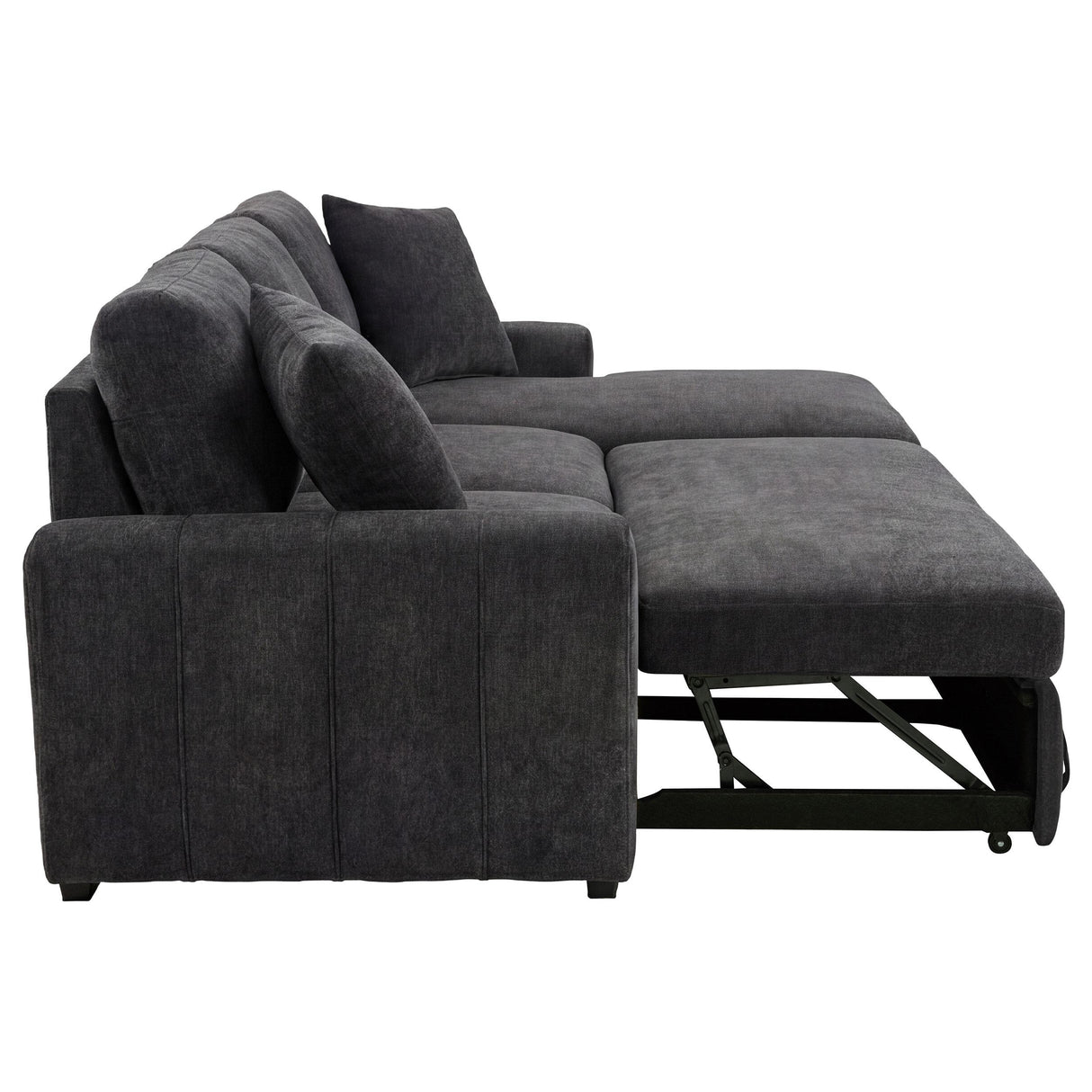  Coaster Furniture Pastrana 500359 Upholstered Sleeper Sectional Sofa RAF Chaise - Grey IMAGE 6