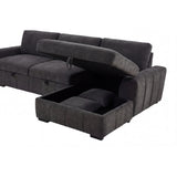  Coaster Furniture Pastrana 500359 Upholstered Sleeper Sectional Sofa RAF Chaise - Grey IMAGE 8