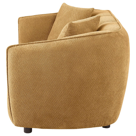 Coaster Furniture Aleisha 503062 Fabric Upholstered Loveseat - Mustard Yellow IMAGE 7