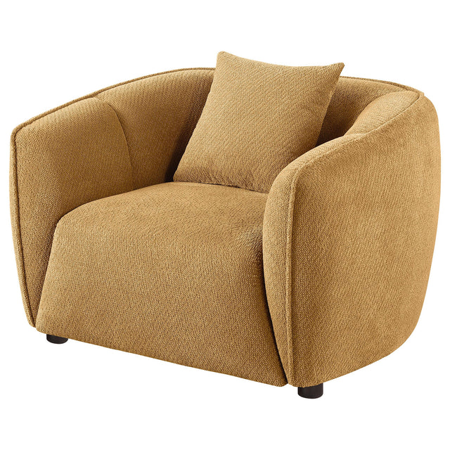  Coaster Furniture Aleisha 503063 Fabric Upholstered Accent Chair - Mustard Yellow IMAGE 1