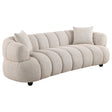 Coaster Furniture Whitney 503721 Contemporary Channel Tufted Woven Fabric Upholstered Sofa IMAGE 1