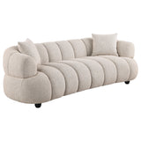  Coaster Furniture Whitney 503721 Contemporary Channel Tufted Woven Fabric Upholstered Sofa IMAGE 1