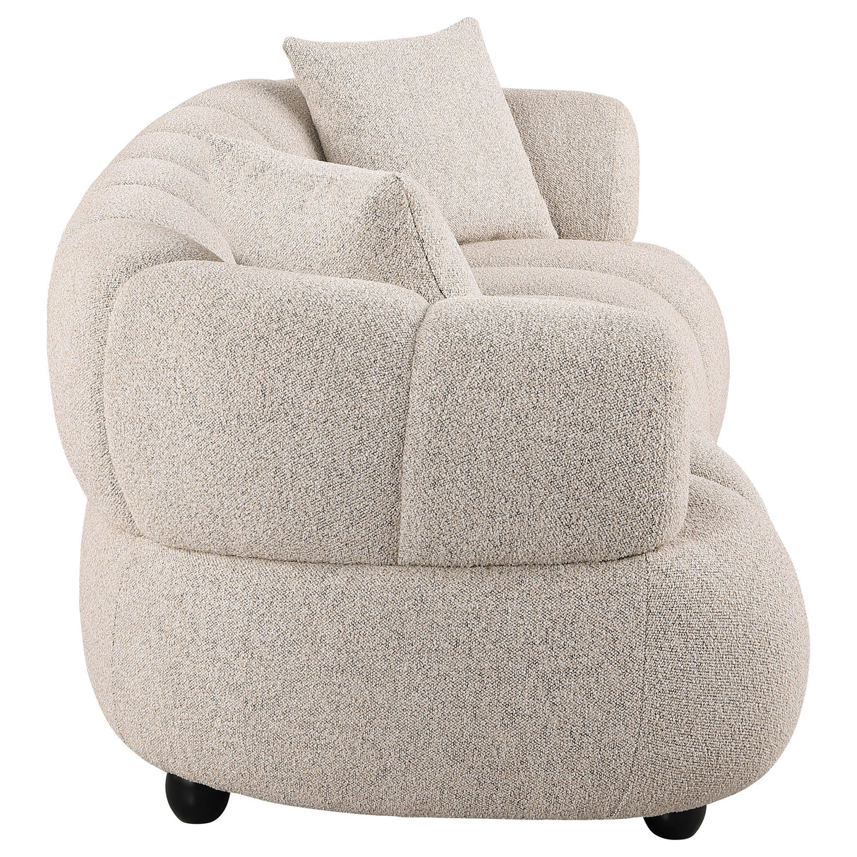 Coaster Furniture Whitney 503721 Contemporary Channel Tufted Woven Fabric Upholstered Sofa IMAGE 3