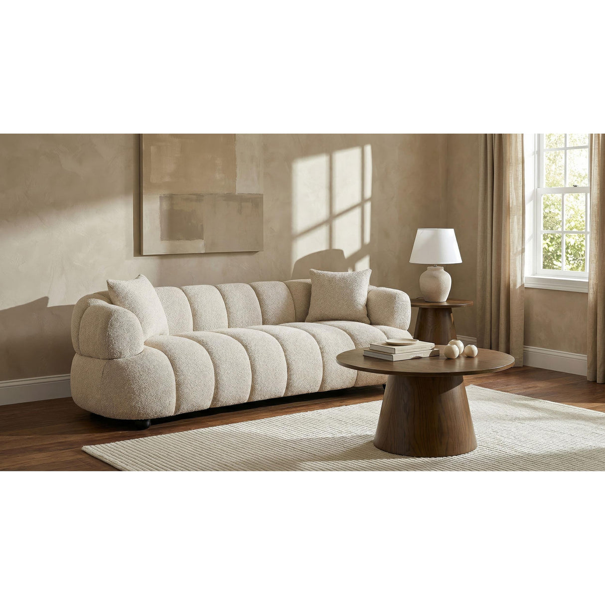  Coaster Furniture Whitney 503721 Contemporary Channel Tufted Woven Fabric Upholstered Sofa IMAGE 4