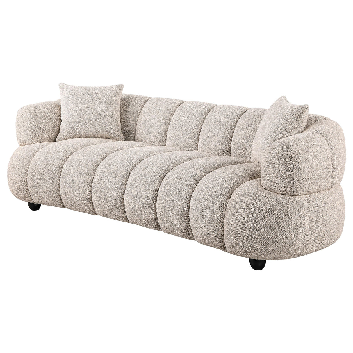  Coaster Furniture Whitney 503721 Contemporary Channel Tufted Woven Fabric Upholstered Sofa IMAGE 6