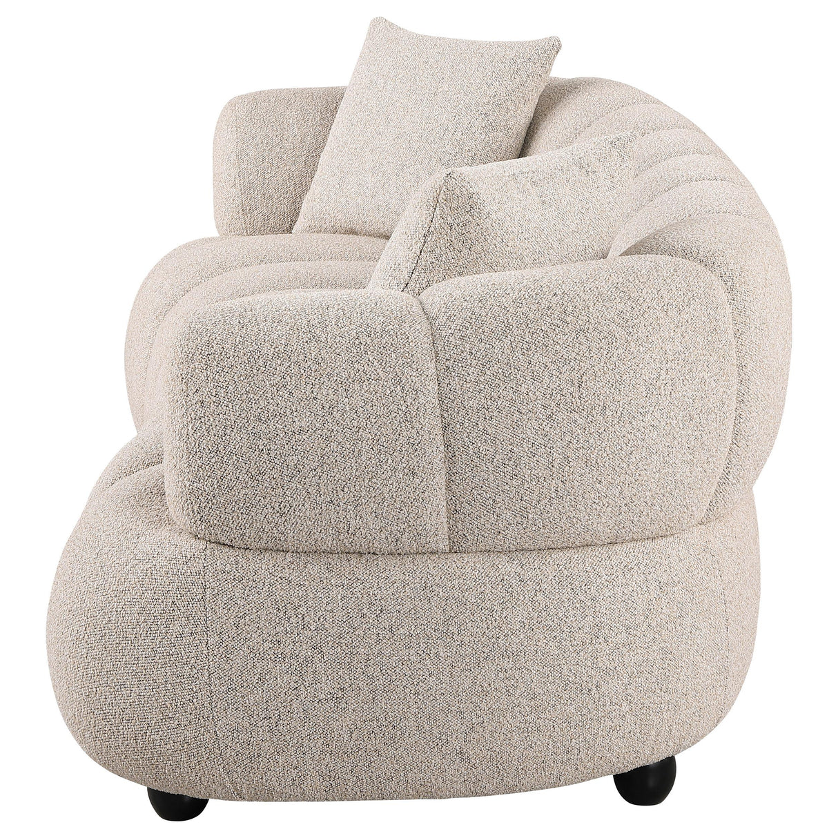  Coaster Furniture Whitney 503721 Contemporary Channel Tufted Woven Fabric Upholstered Sofa IMAGE 9