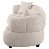  Coaster Furniture Whitney 503721 Contemporary Channel Tufted Woven Fabric Upholstered Sofa IMAGE 9