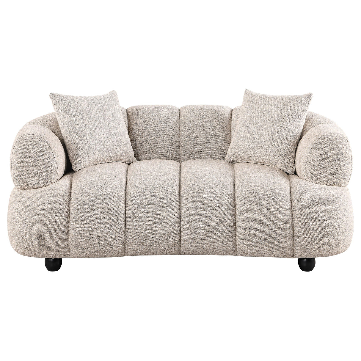  Coaster Furniture Whitney 503722 Contemporary Channel Tufted Woven Fabric Upholstered Loveseat IMAGE 11