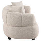  Coaster Furniture Whitney 503722 Contemporary Channel Tufted Woven Fabric Upholstered Loveseat IMAGE 3