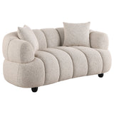  Coaster Furniture Whitney 503722 Contemporary Channel Tufted Woven Fabric Upholstered Loveseat IMAGE 4