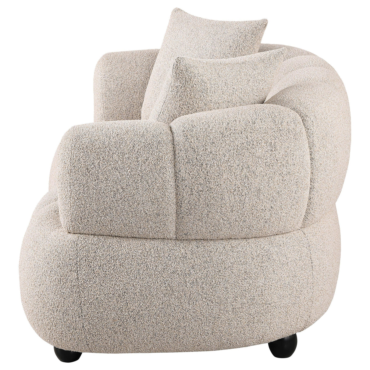  Coaster Furniture Whitney 503722 Contemporary Channel Tufted Woven Fabric Upholstered Loveseat IMAGE 7