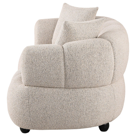  Coaster Furniture Whitney 503722 Contemporary Channel Tufted Woven Fabric Upholstered Loveseat IMAGE 7