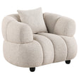  Coaster Furniture Whitney 503723 Contemporary Channel Tufted Woven Fabric Upholstered Accent Chair IMAGE 1