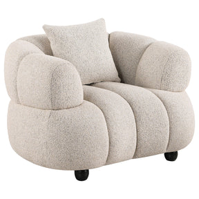  Coaster Furniture Whitney 503723 Contemporary Channel Tufted Woven Fabric Upholstered Accent Chair IMAGE 1