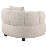  Coaster Furniture Whitney 503723 Contemporary Channel Tufted Woven Fabric Upholstered Accent Chair IMAGE 2