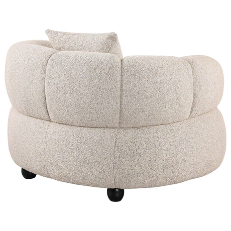  Coaster Furniture Whitney 503723 Contemporary Channel Tufted Woven Fabric Upholstered Accent Chair IMAGE 2