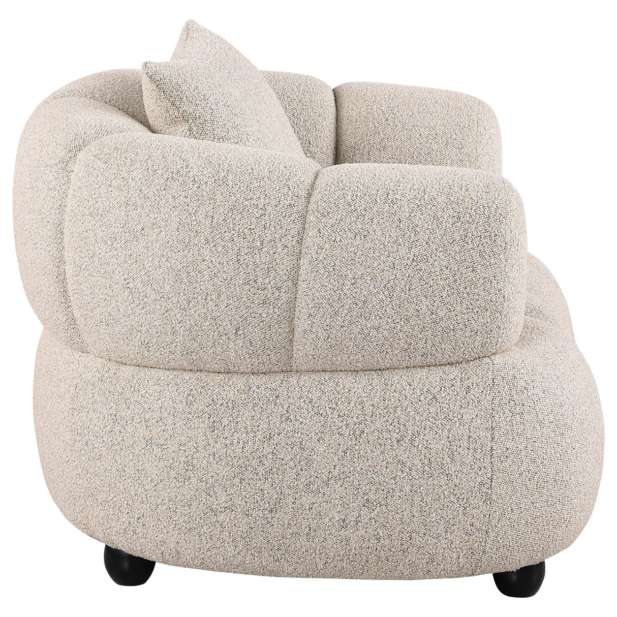  Coaster Furniture Whitney 503723 Contemporary Channel Tufted Woven Fabric Upholstered Accent Chair IMAGE 3