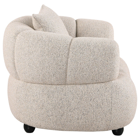  Coaster Furniture Whitney 503723 Contemporary Channel Tufted Woven Fabric Upholstered Accent Chair IMAGE 3