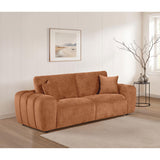 Coaster Furniture Burnett 504951 Chenille Upholstered Wide Arm Sofa - Burnt Orange IMAGE 4