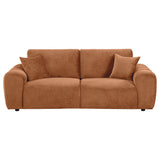  Coaster Furniture Burnett 504951 Chenille Upholstered Wide Arm Sofa - Burnt Orange IMAGE 7