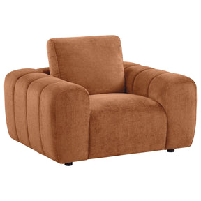  Coaster Furniture Burnett 504953 Chenille Upholstered Accent Chair - Burnt Orange IMAGE 1