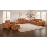  Coaster Furniture Burnett 504954 Chenille Upholstered Ottoman - Burnt Orange IMAGE 7