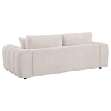  Coaster Furniture Burnett 504955 Chenille Upholstered Wide Arm Sofa - Ivory IMAGE 5